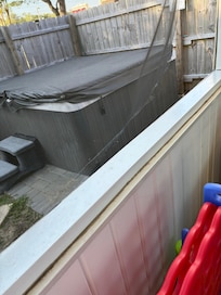 Torn screen on porch