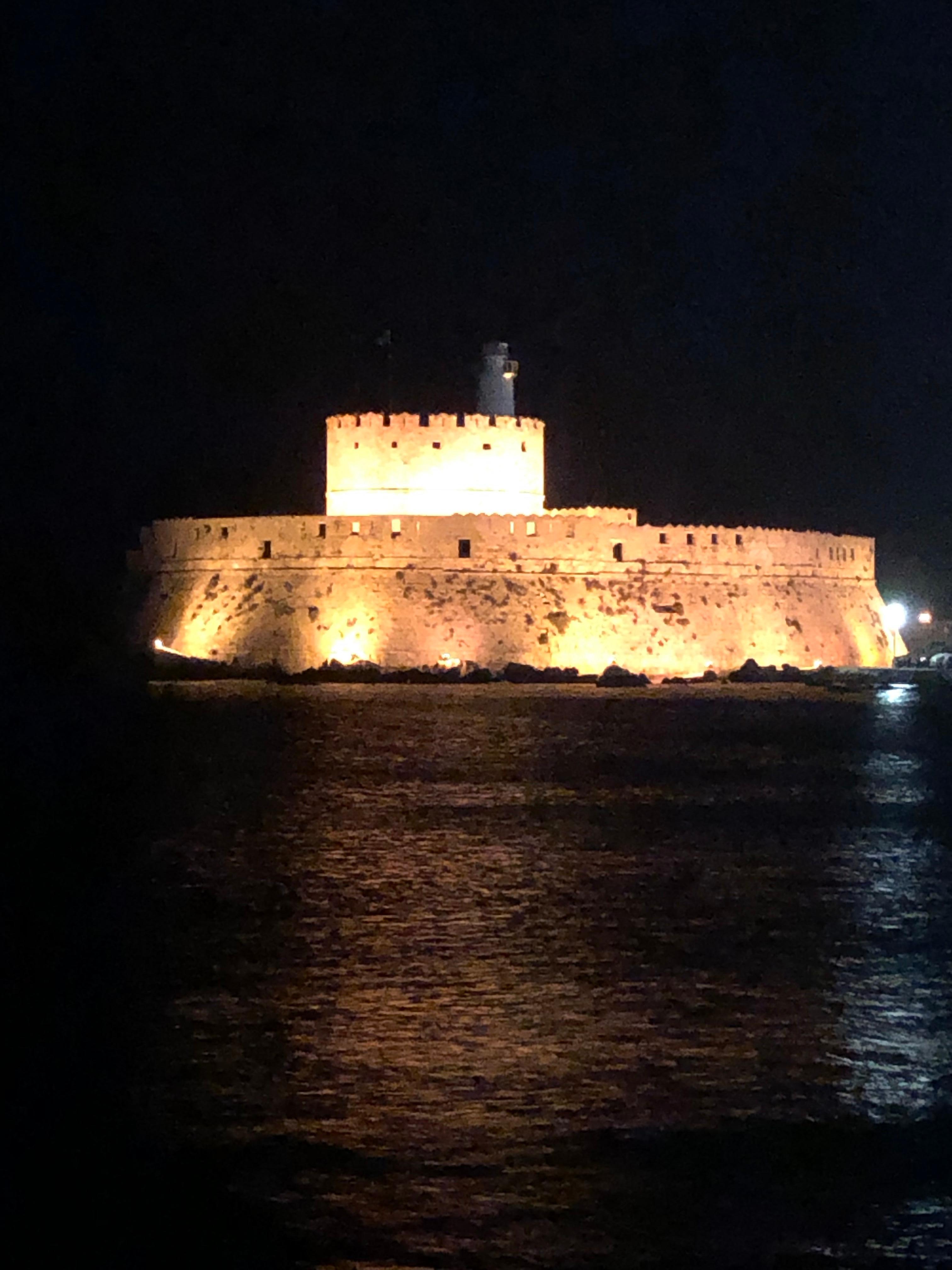 View of Old Town Castle on our way to Romeo's Restaurant in Old Town