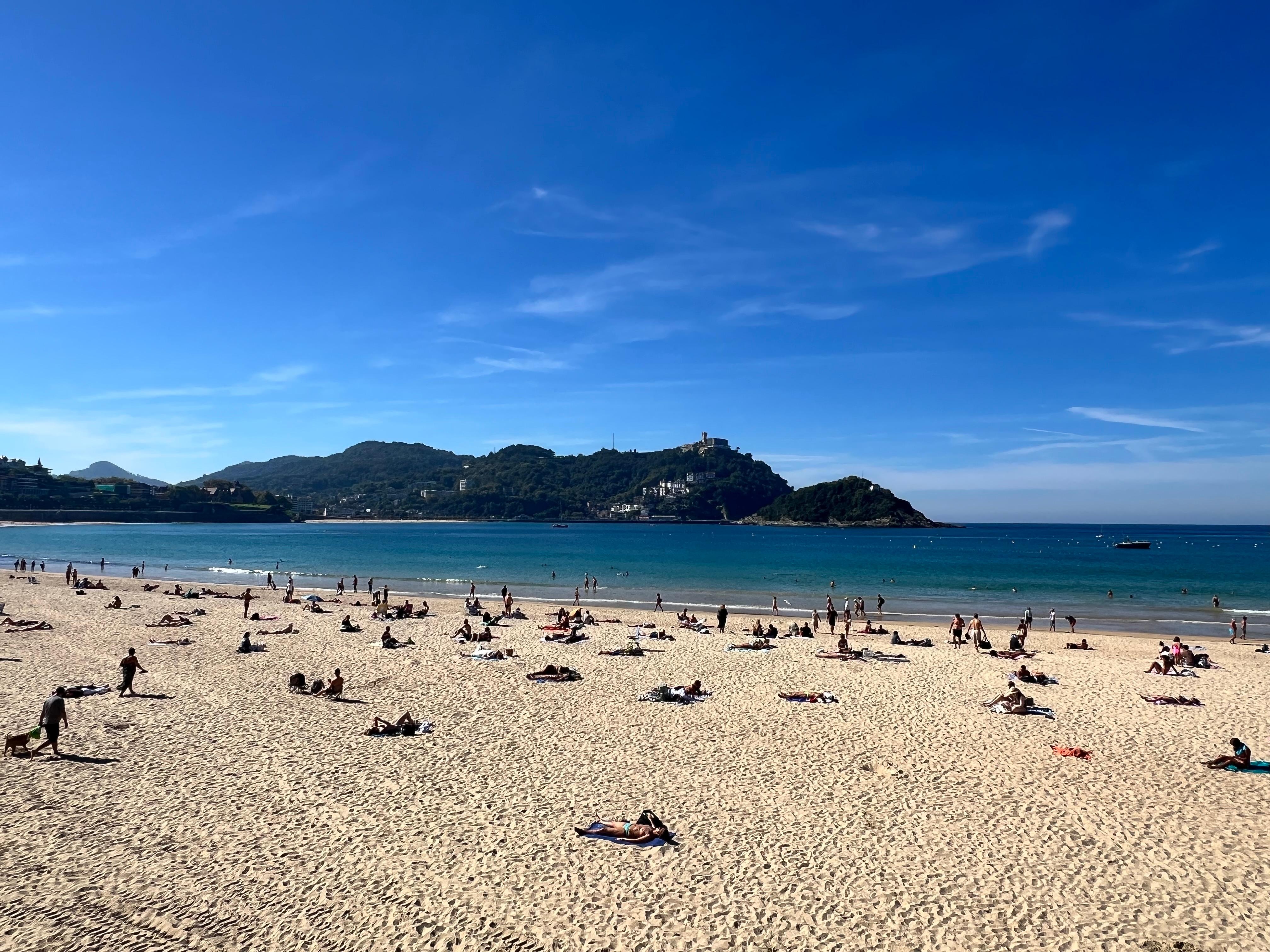 Beach in front of hotel 