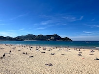 Beach in front of hotel