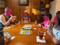 Lots of family game time around the table!