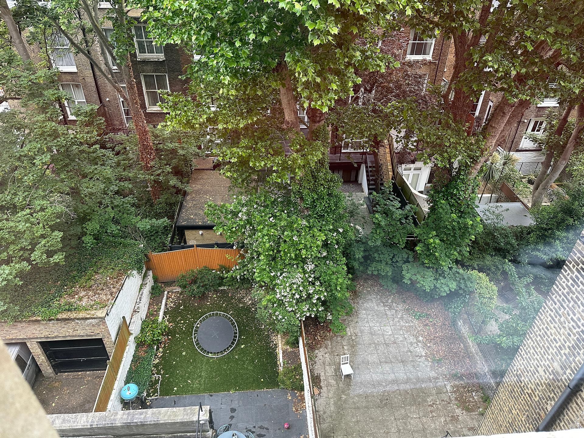 View from roof, behind flat