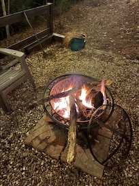 Fire pit on a cold night