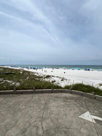 From one corner of the balcony.