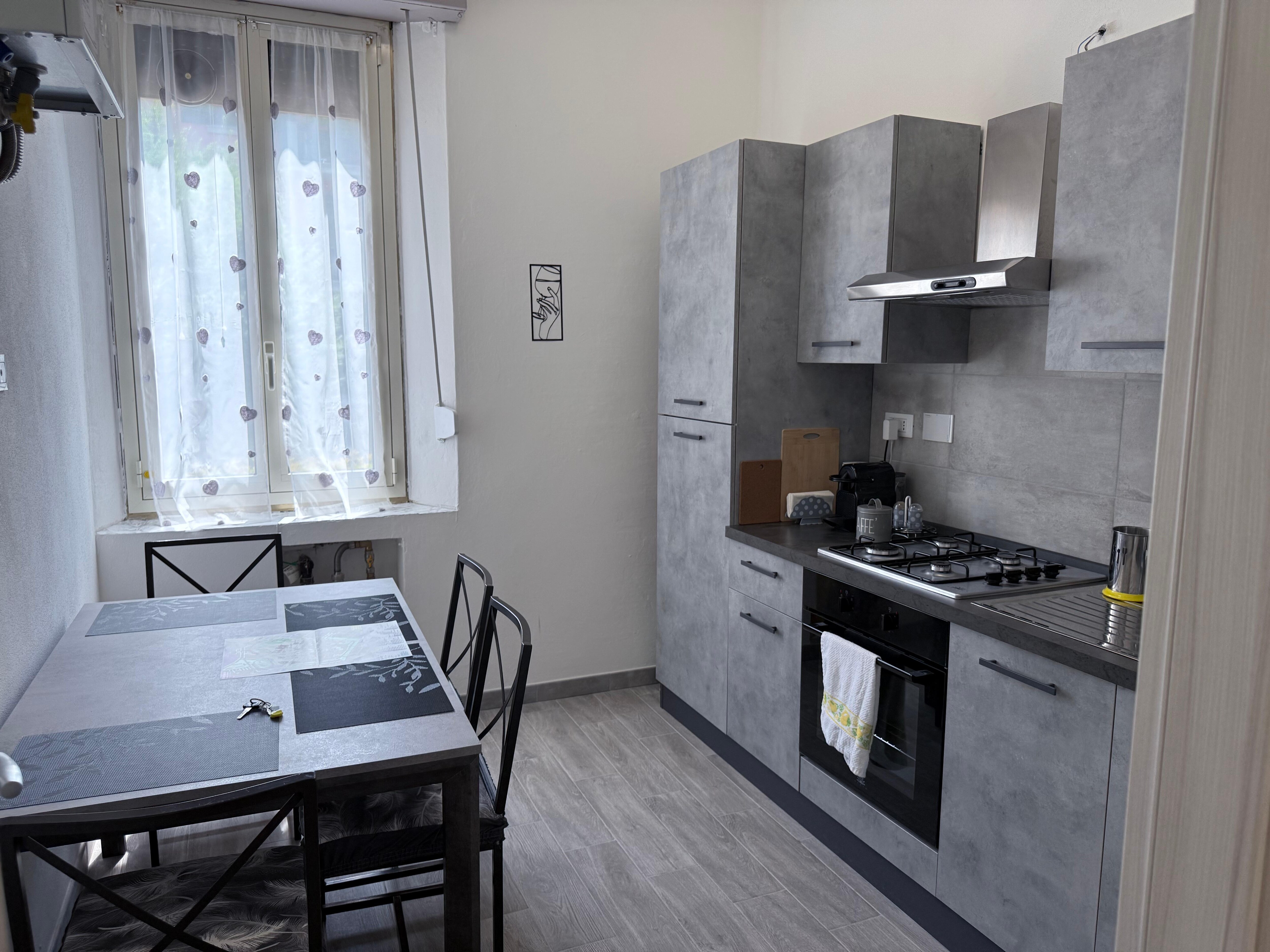 The kitchen is equipped with a deLonghi (Nespresso) coffee maker!