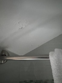 Paint peeling in the main floor bathroom