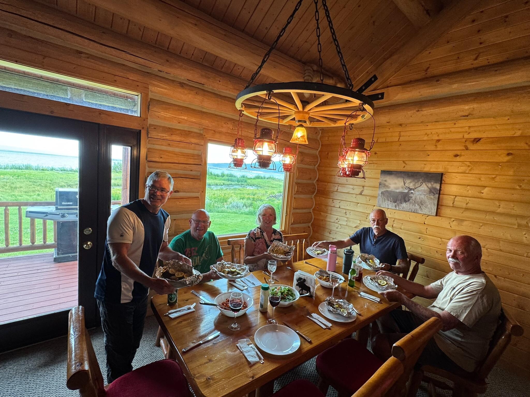 Last night having fresh trout for dinner that was caught in the Snake River 
