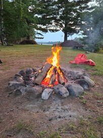 Cozy fire.