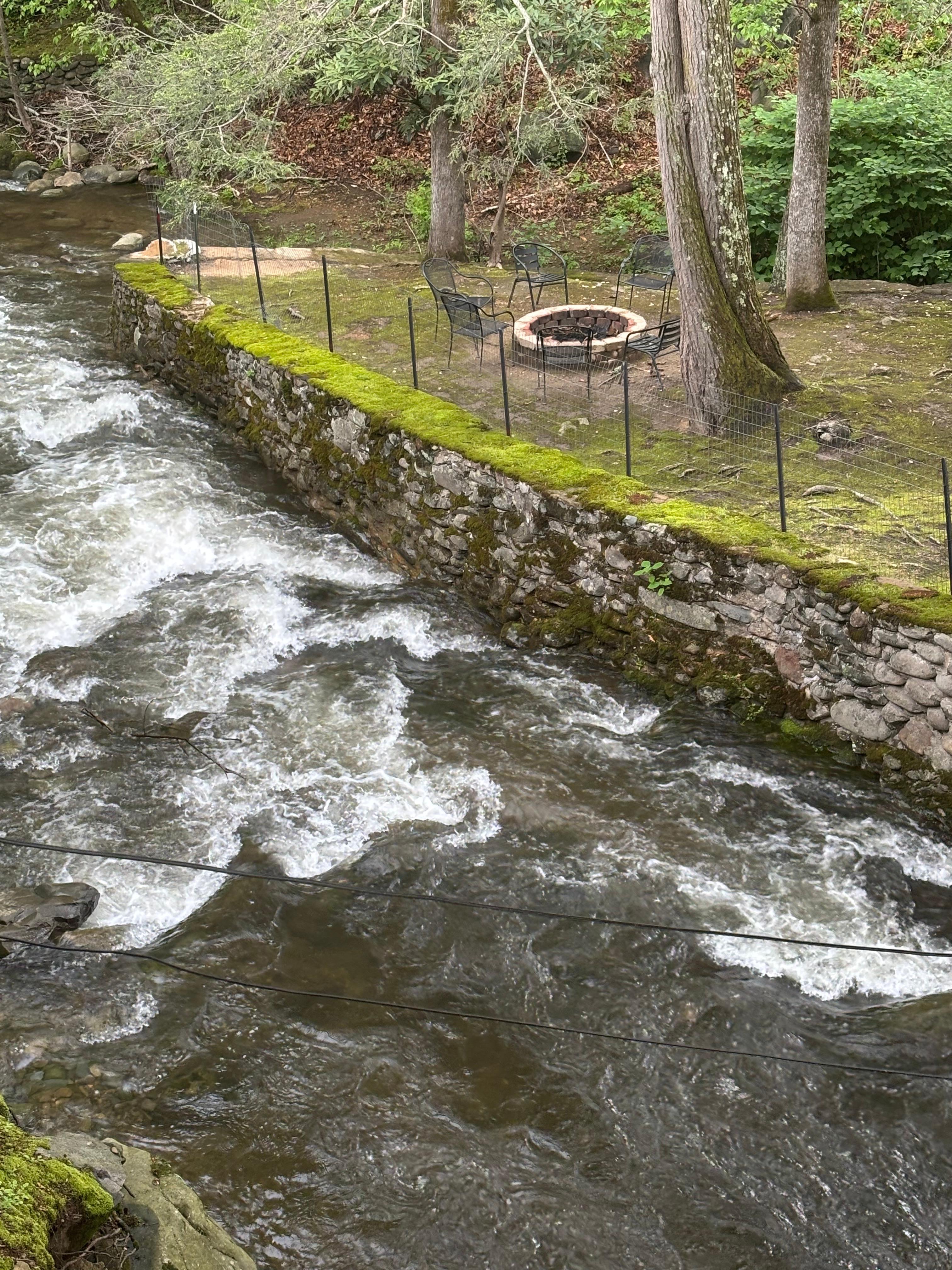 Beautiful roaring creek that ran down behind the Hotel.