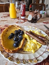 Breakfast was right on time and delicious.