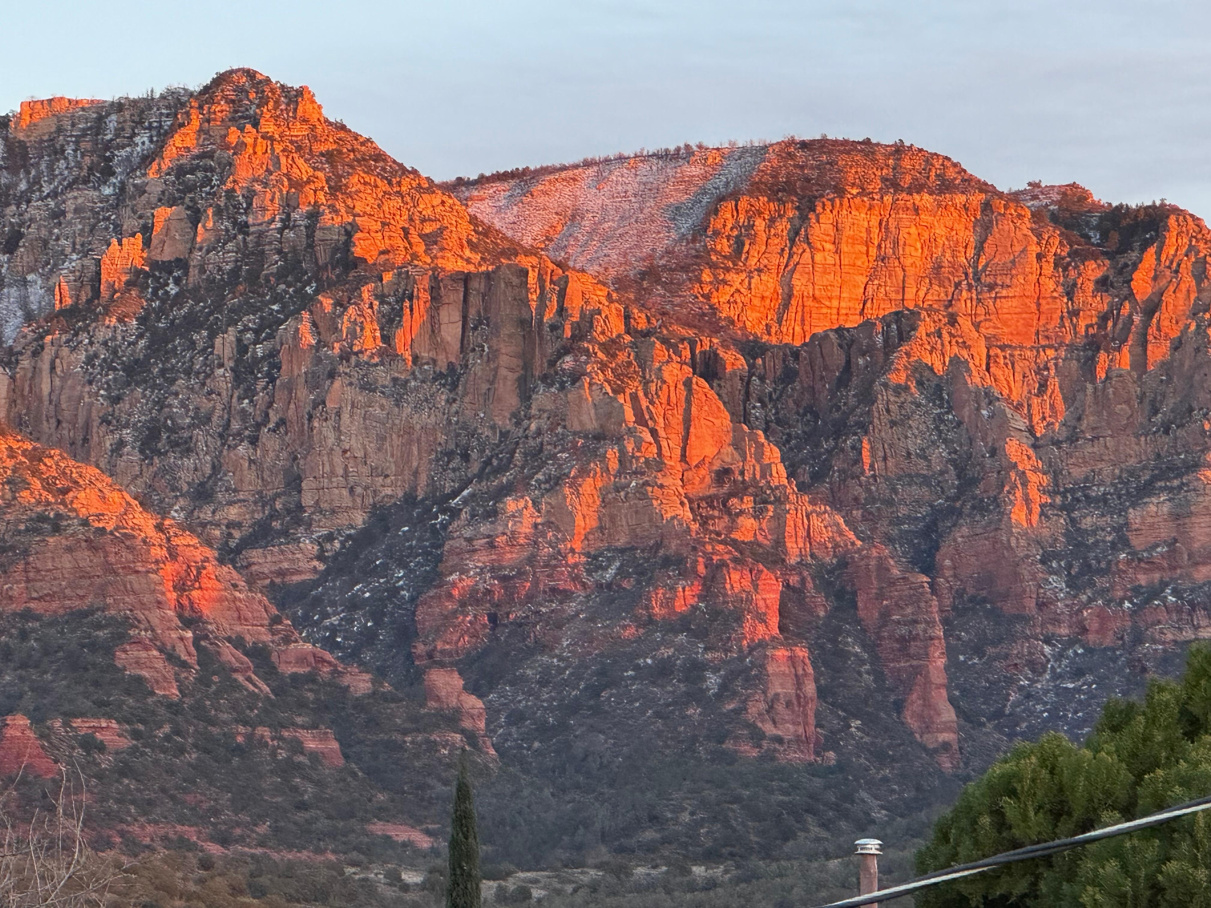 Spectacular sunset view right outside of our door