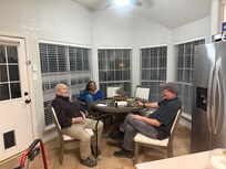 Evening talk at the kitchen table