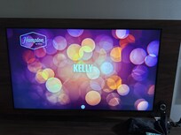 Television set to welcome me when we arrived in the room