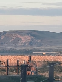 The actual view of chimney rock from the deck.