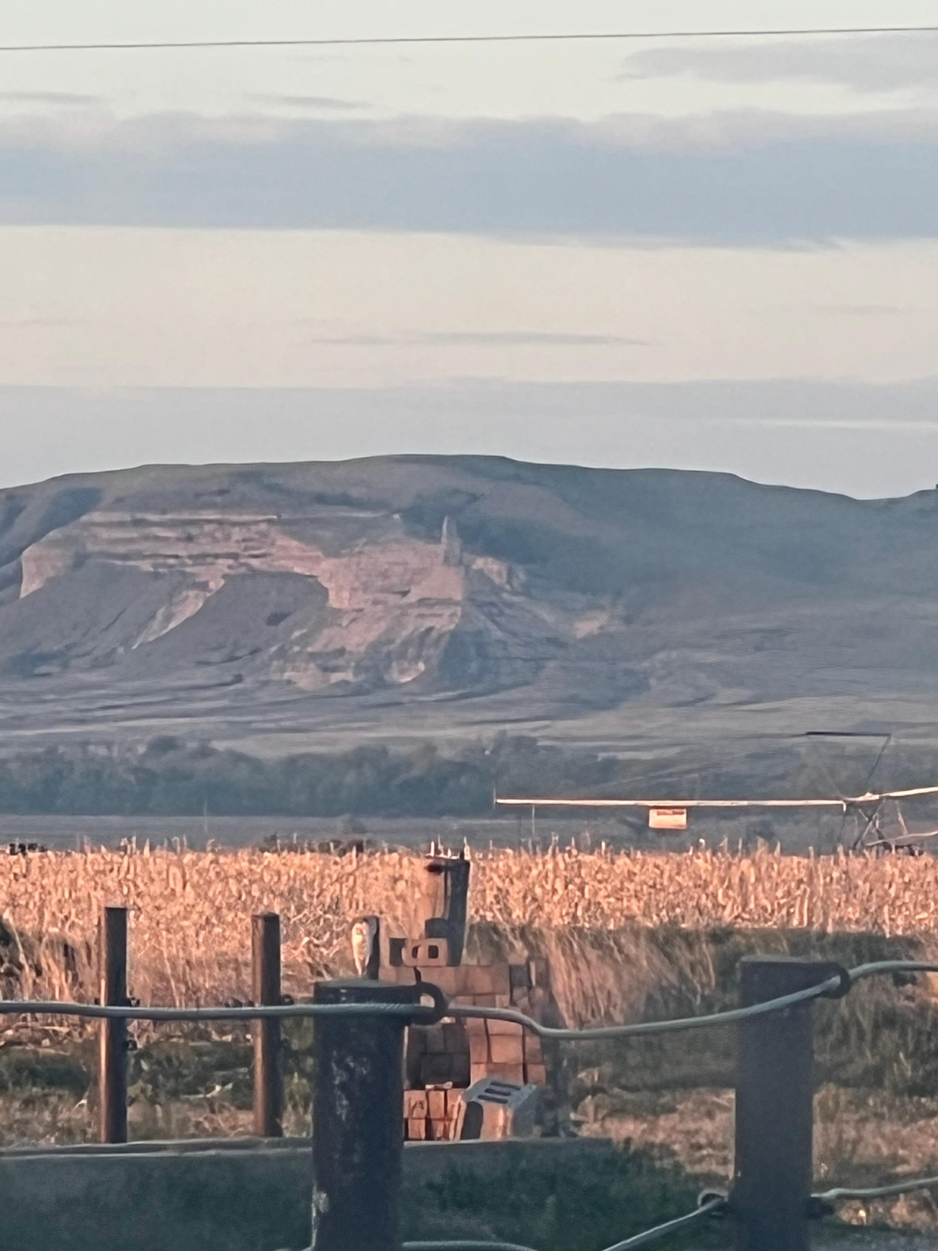 The actual view of chimney rock from the deck.
