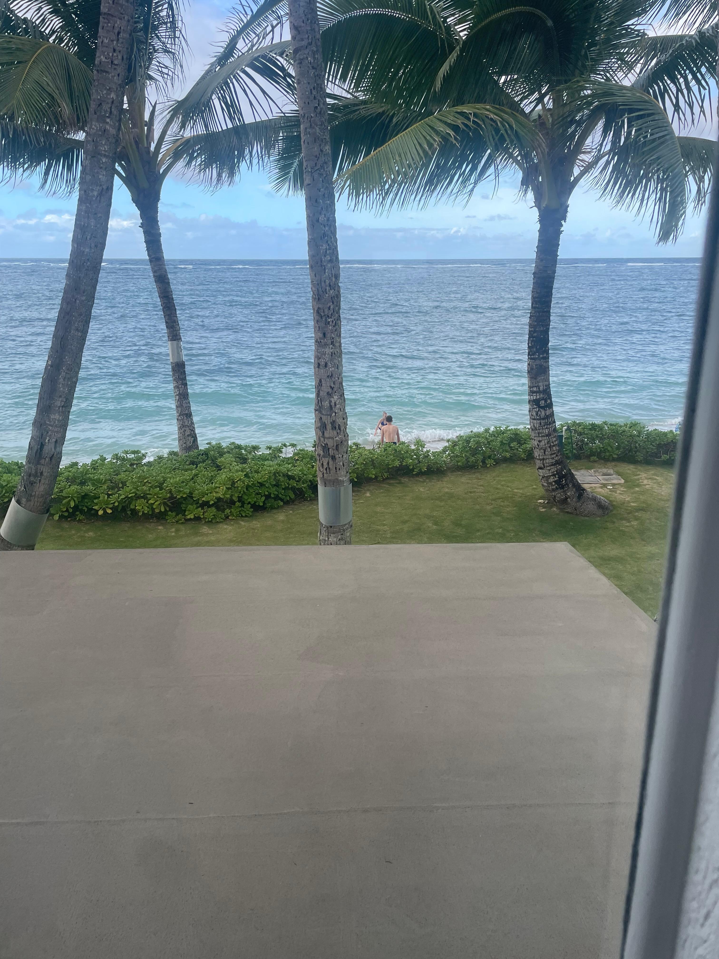 Beach front view from room 