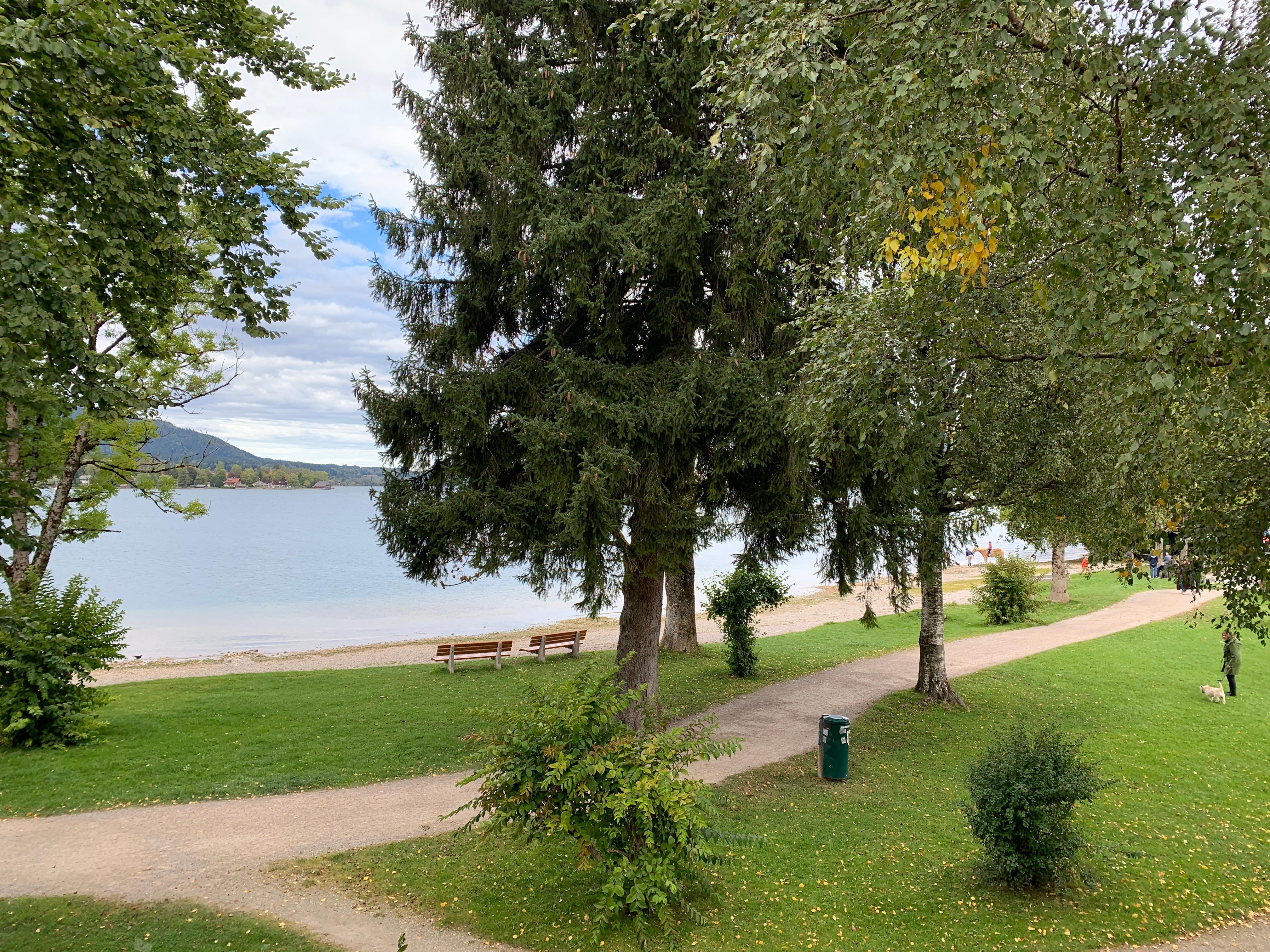 Blick von der Treppe zum App. auf den Tegernsee.