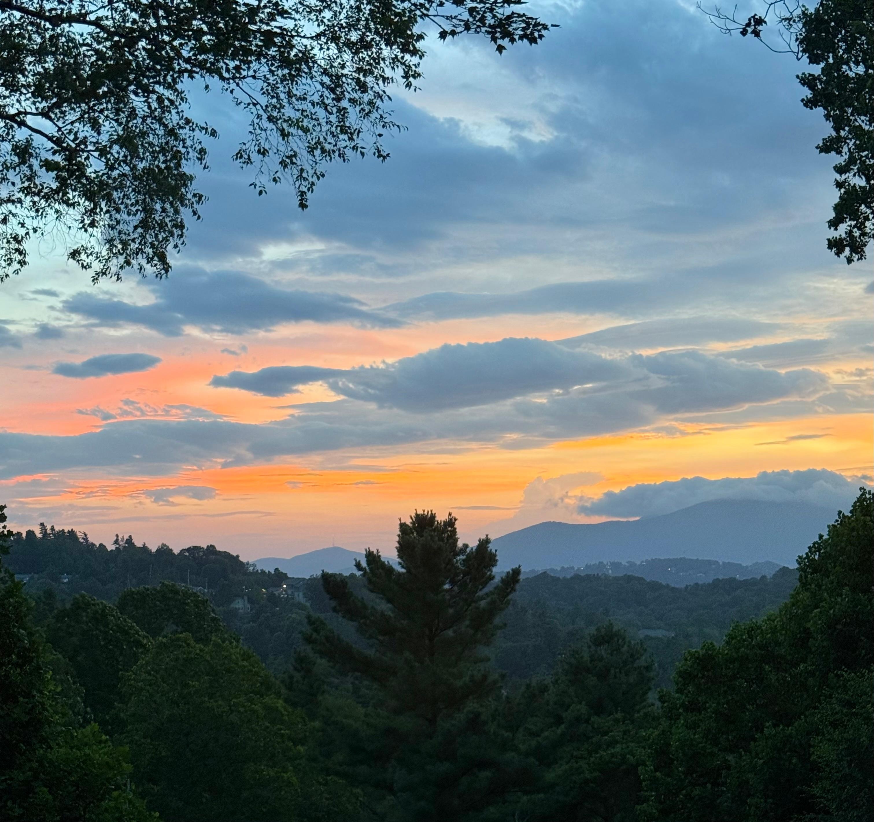 Sunset from the back porch