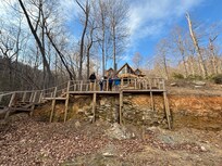 Grandparents and grandkids after a walk around