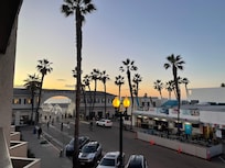 View from the balcony-- ocean and pier just steps away!