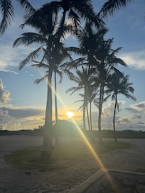 近くのbeachのsunrise