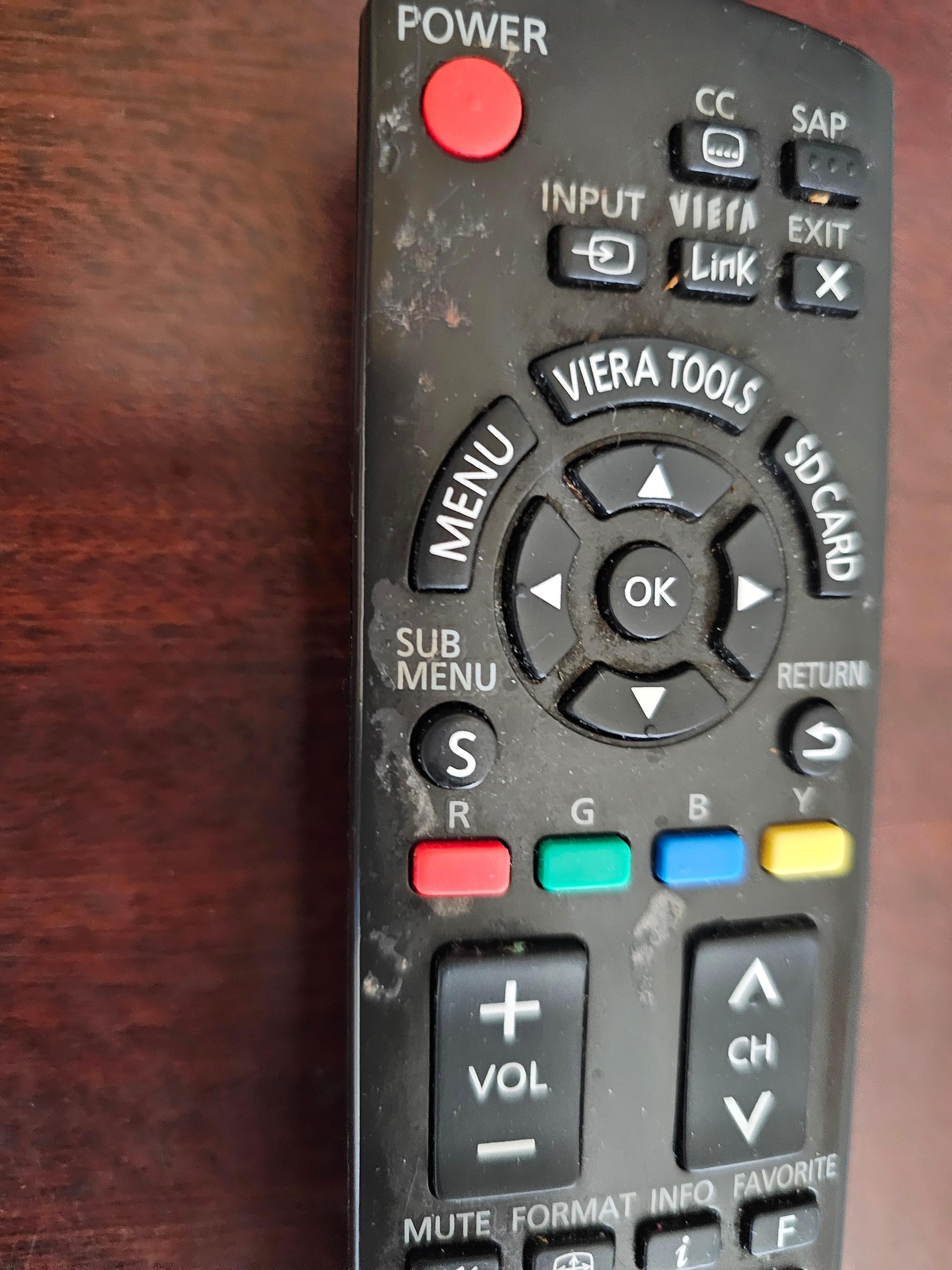 Puke? on the tv remote?