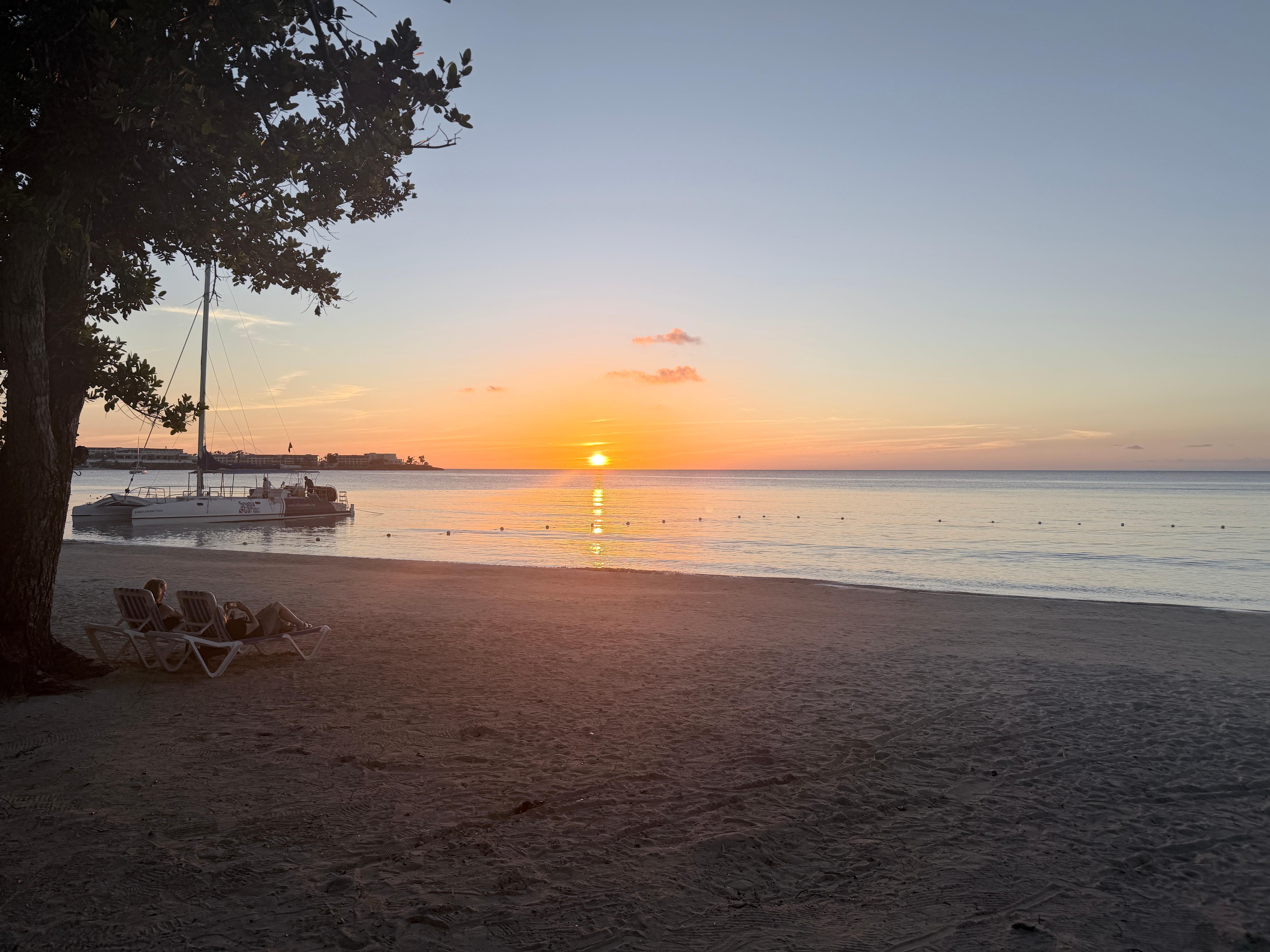 Sunset At The Palms Private beach