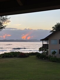 Sunrise from a premium ocean view unit.