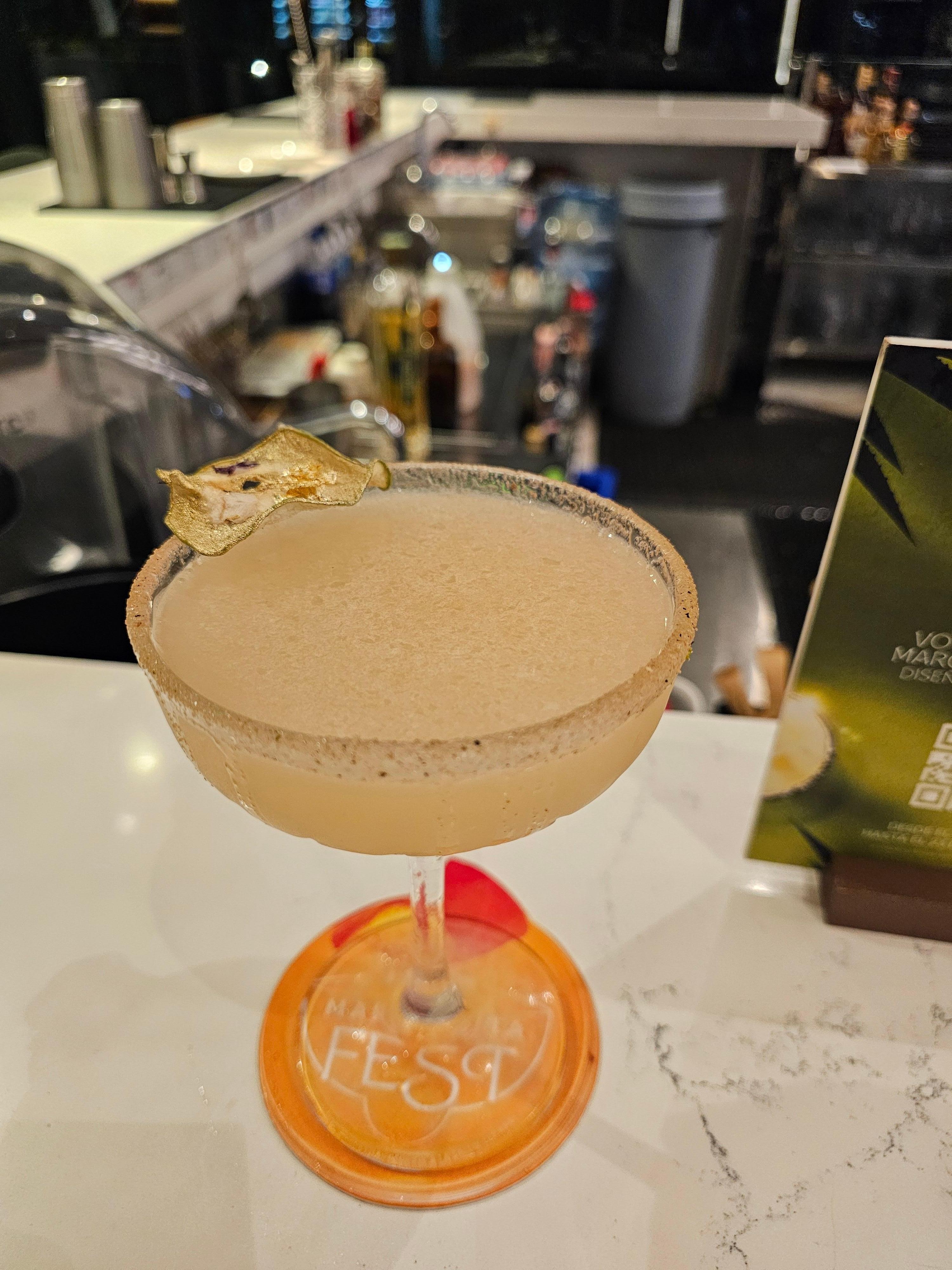 In the lobby at the bar. Great margaritas.