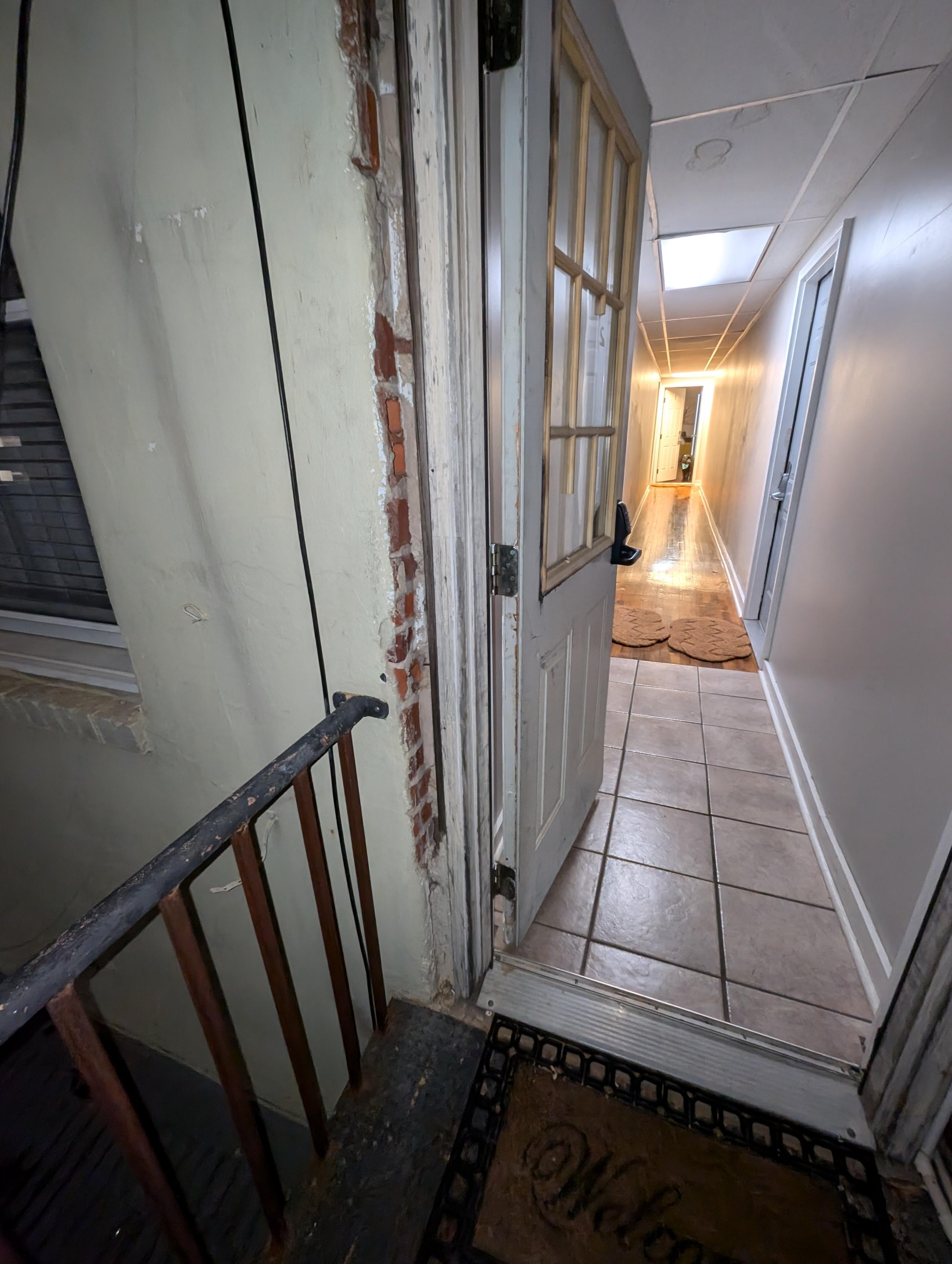 Rot on exterior doors, but not on apartment doors