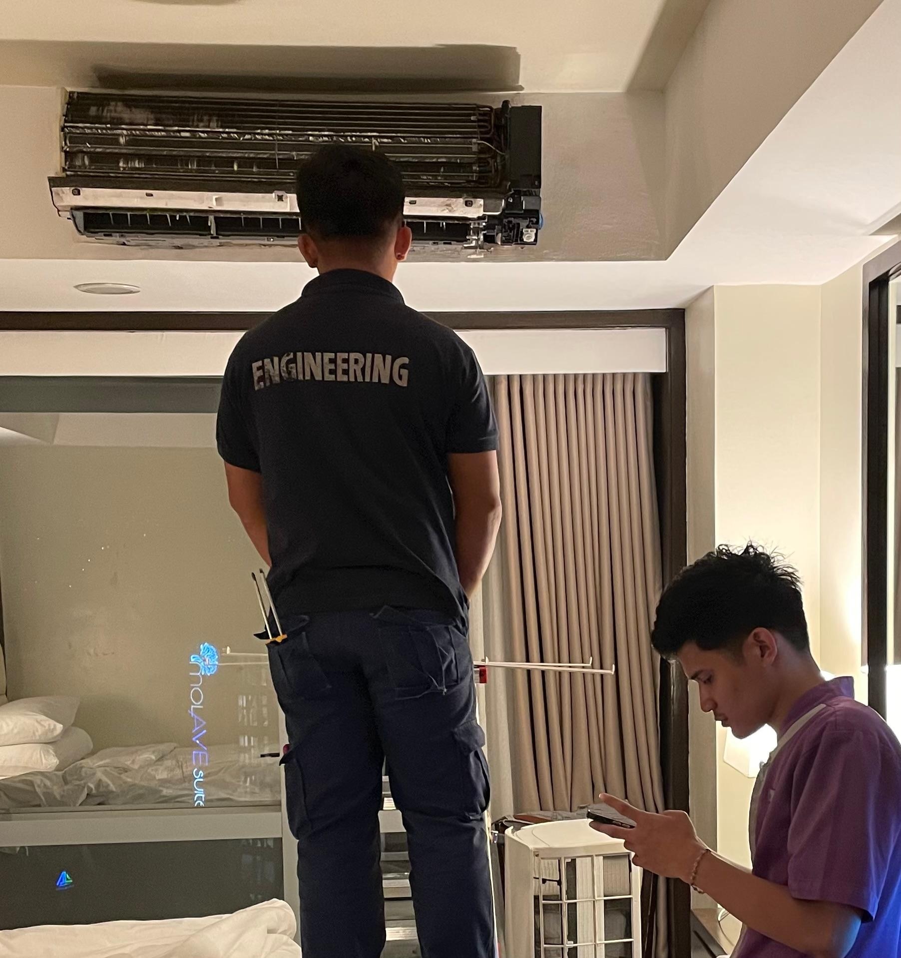 Air conditioning leaking for the first time, they should’ve moved our rooms, they didn’t, air conditioning still didn’t work in the room smelled like mold.