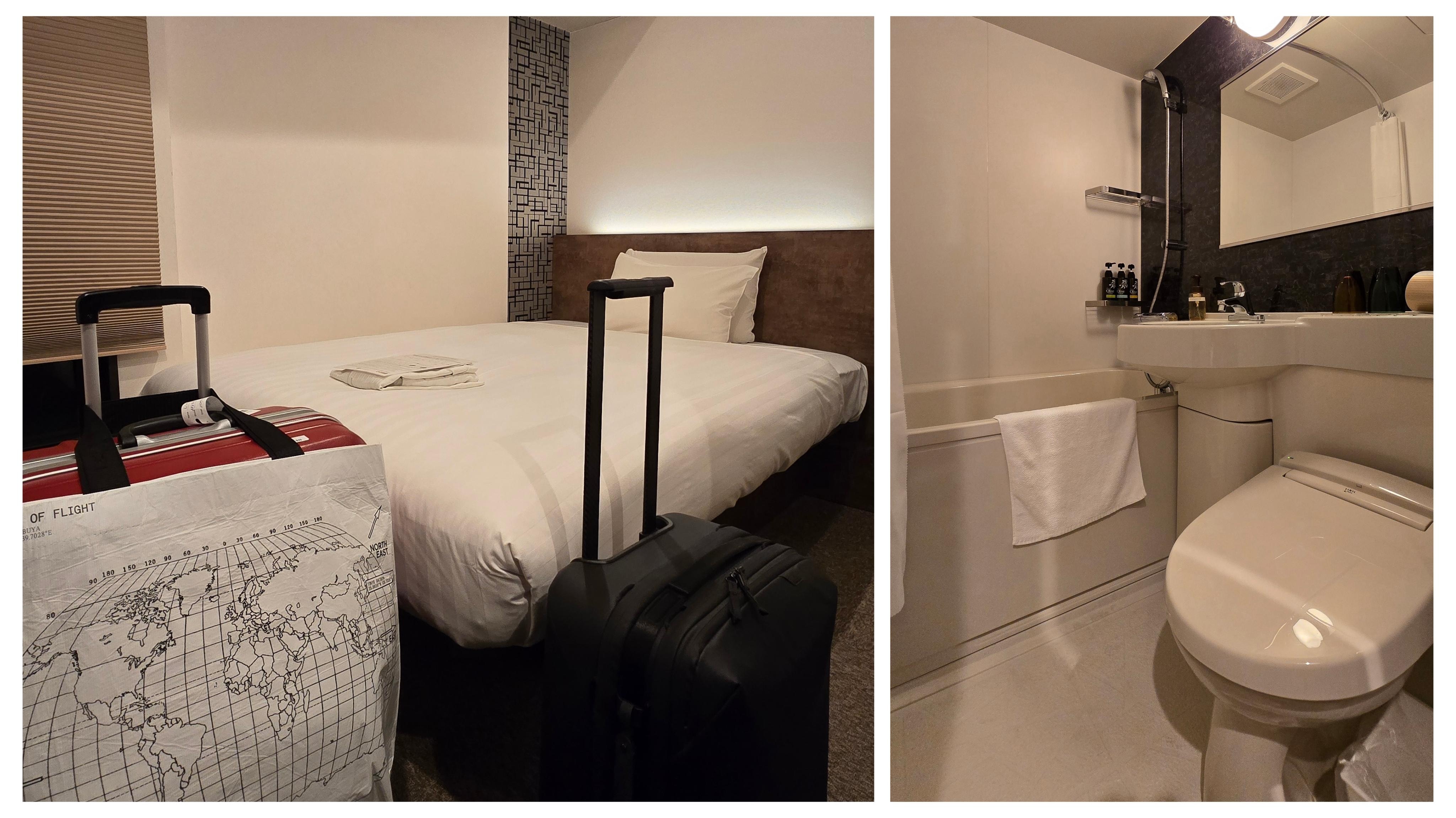 單人房空間有點小，大行李箱無法順利攤平。