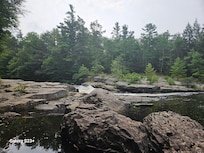 Beautiful falls short walk on the property