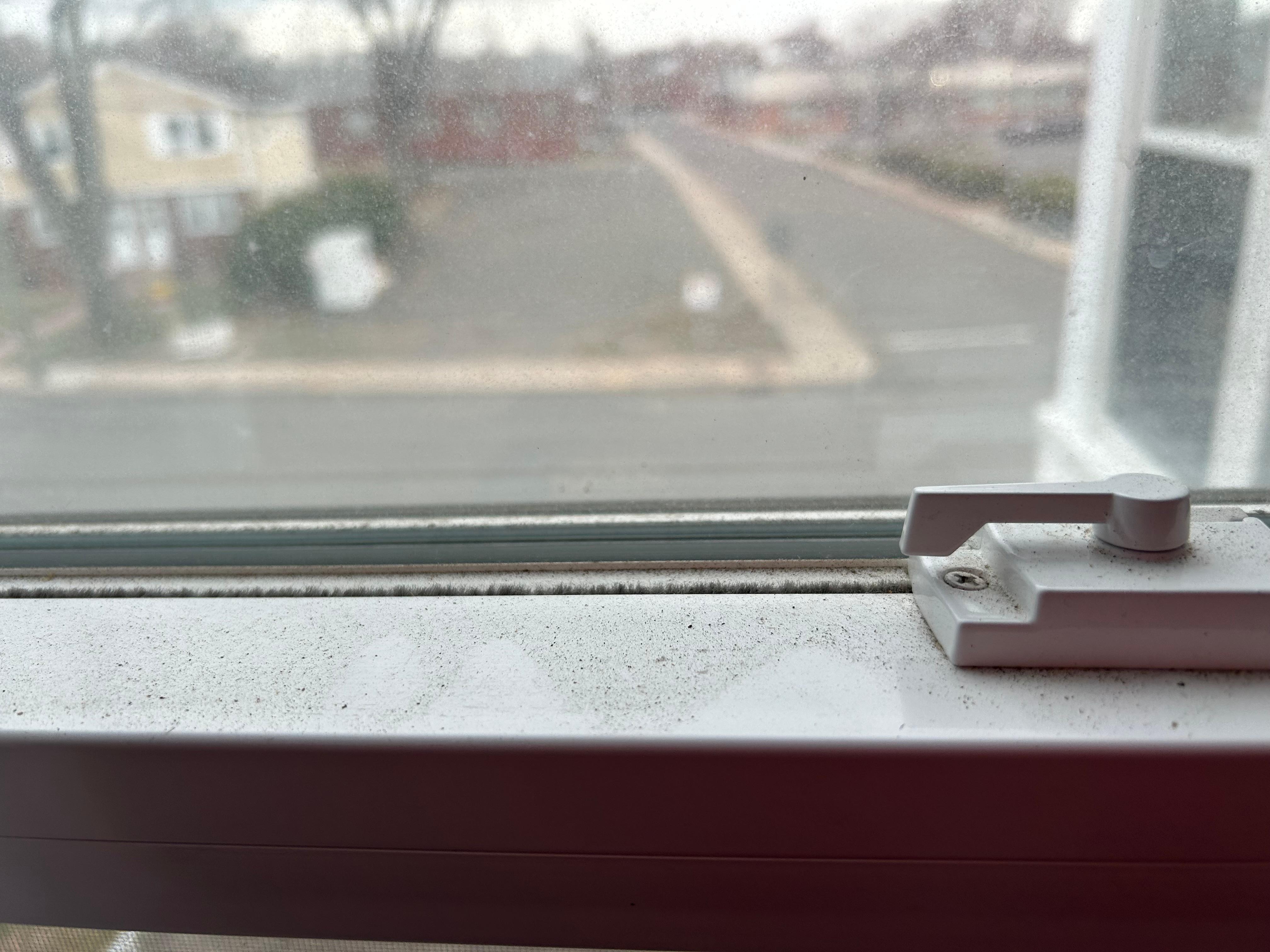 Obviously not cleaned around the windows