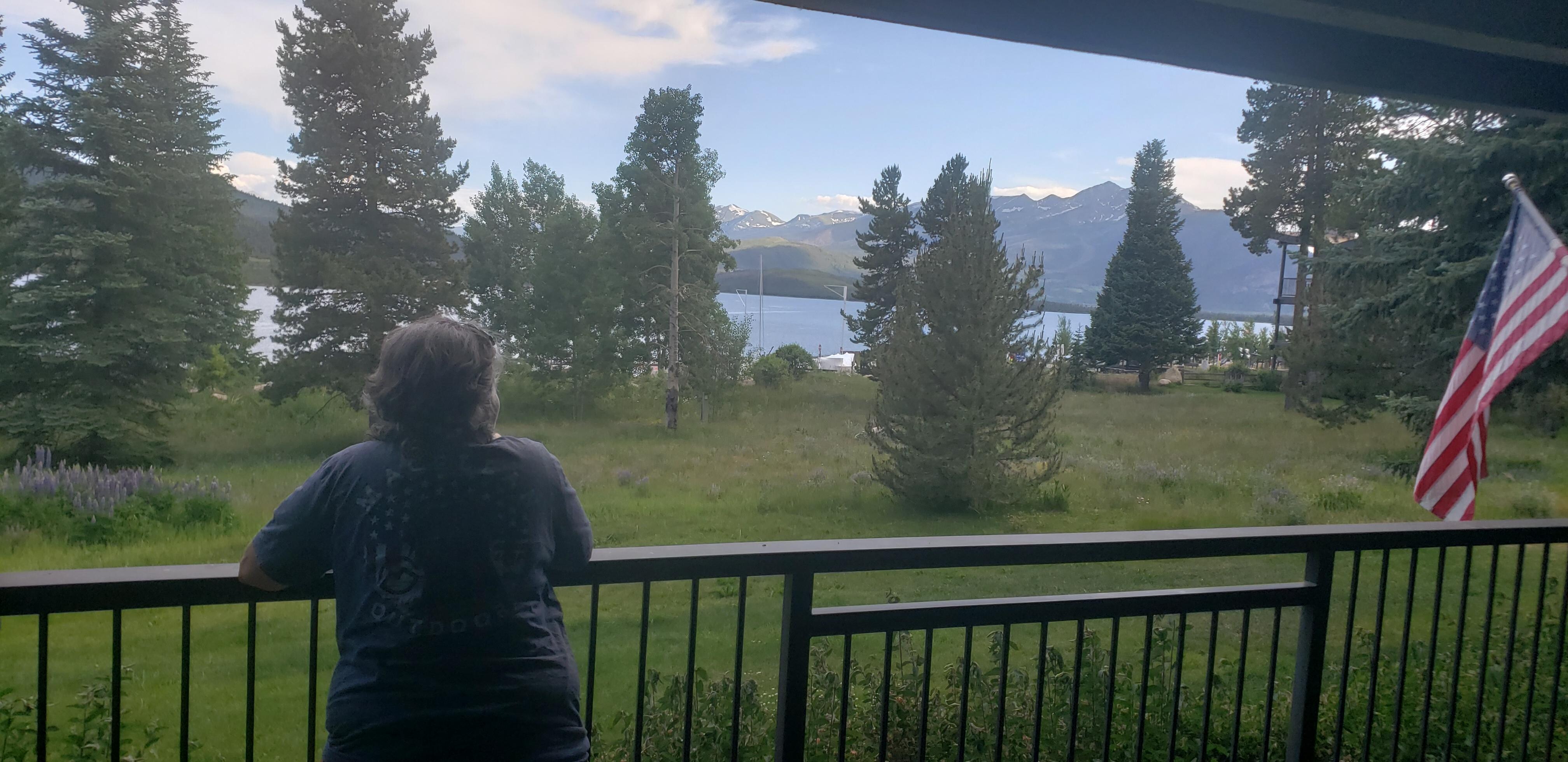 View off balcony in summer 