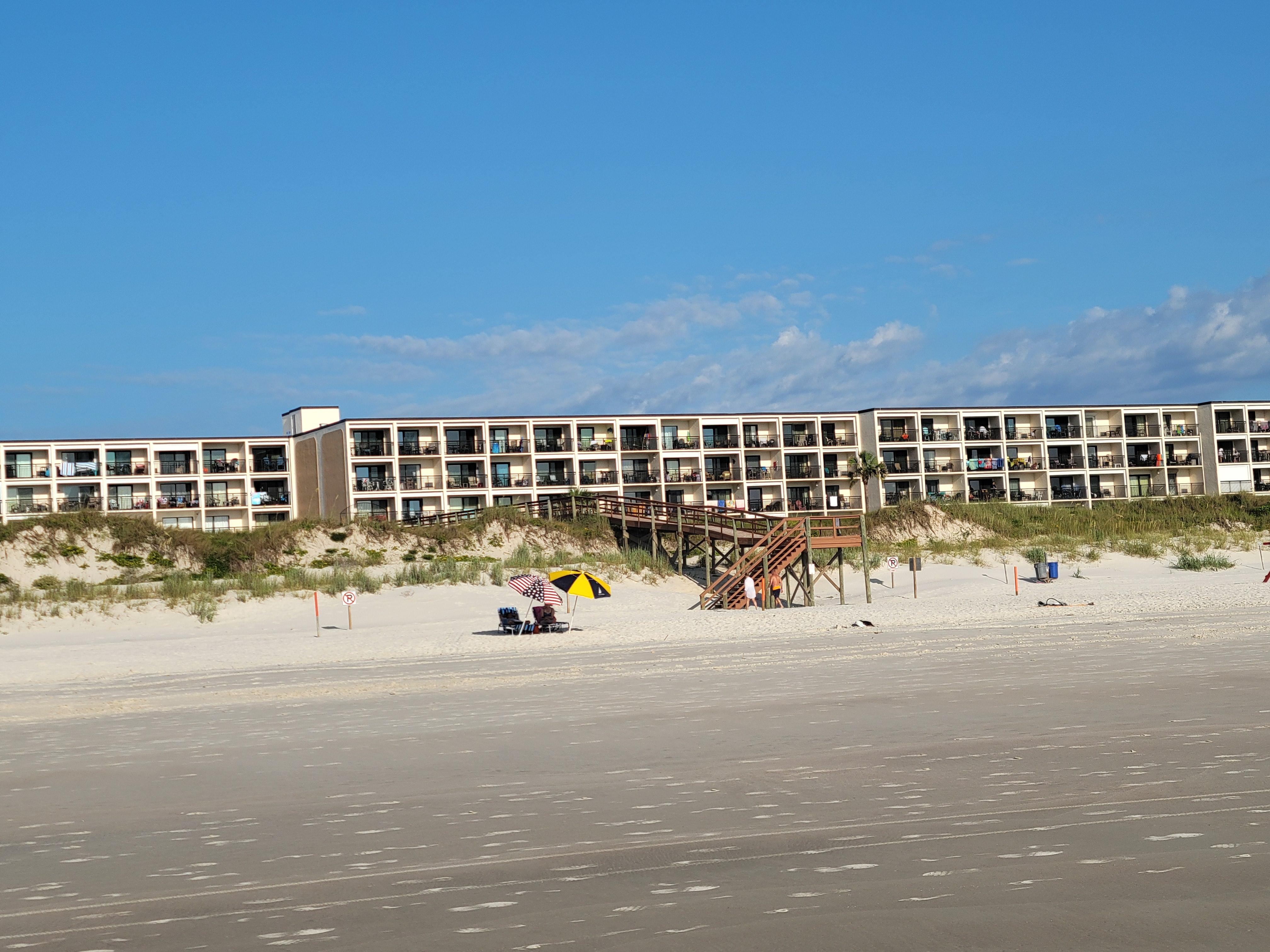 View of complex from beach