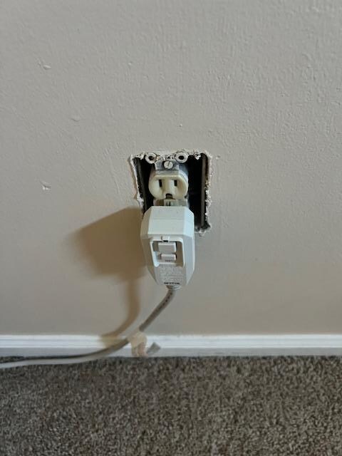 Master bedroom plug for window unit ac