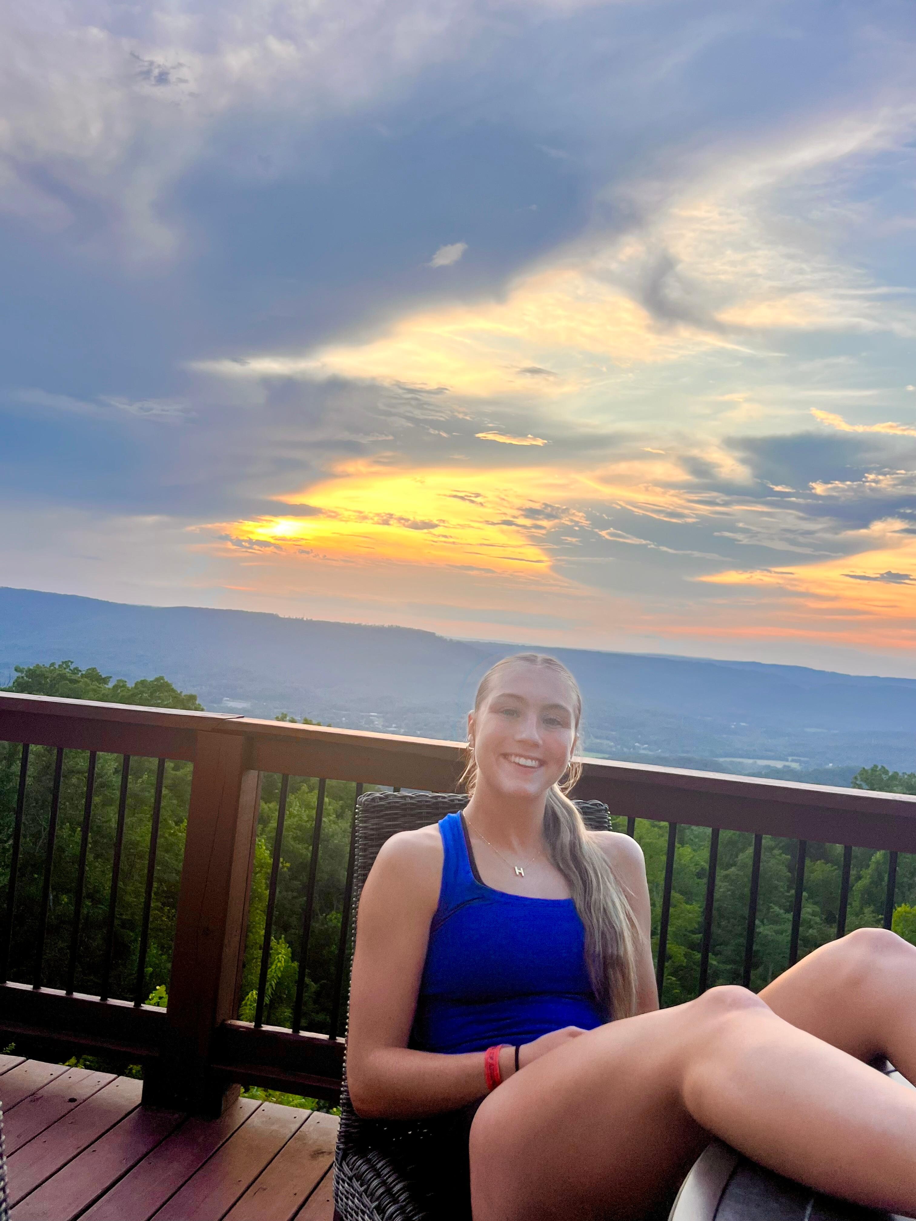 Relaxing at sunset