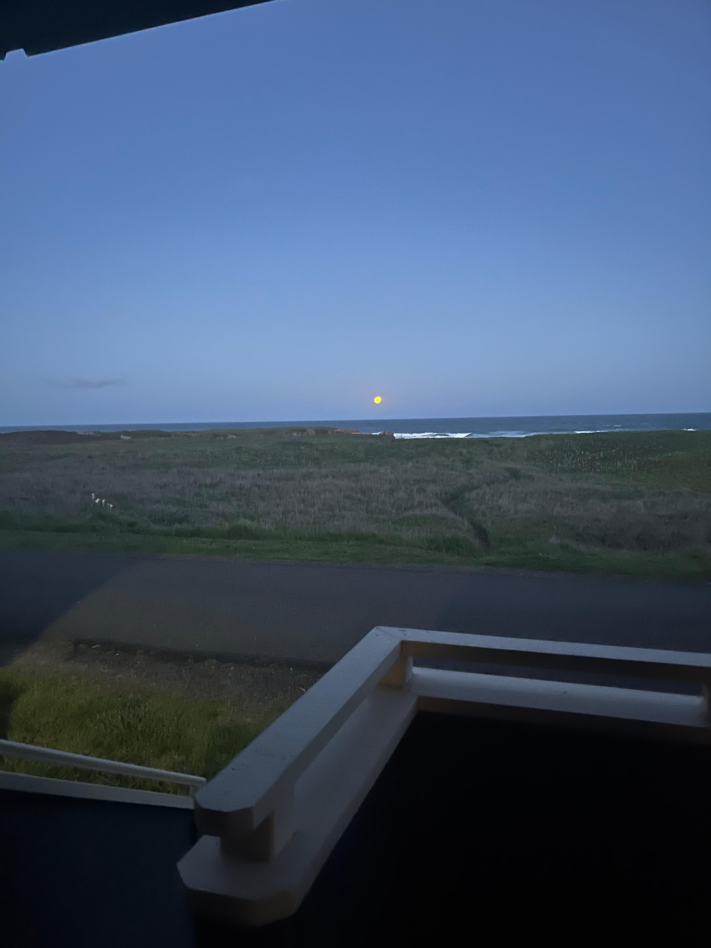 Early morning Moon setting. 
