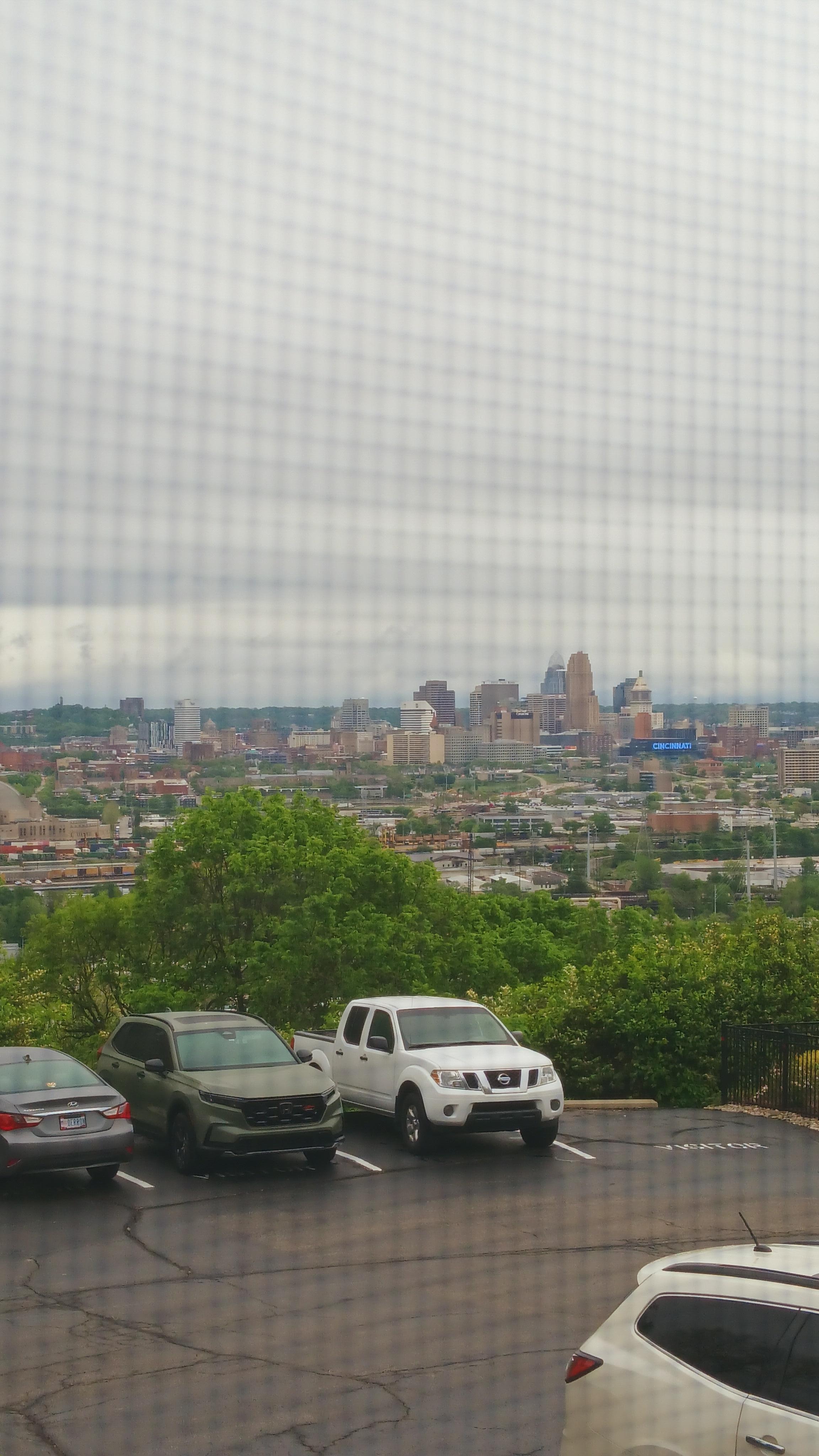 Looking out of the living room panorama view window (day)