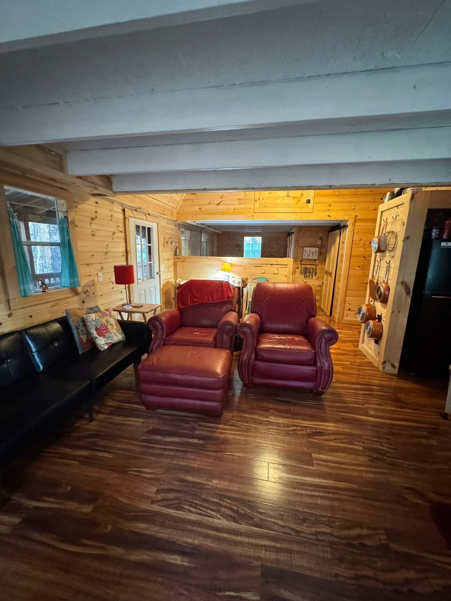 Living room looking to bedroom. 