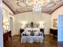 Bedroom with walk in closet