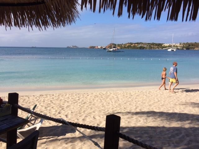 white sandy beaches