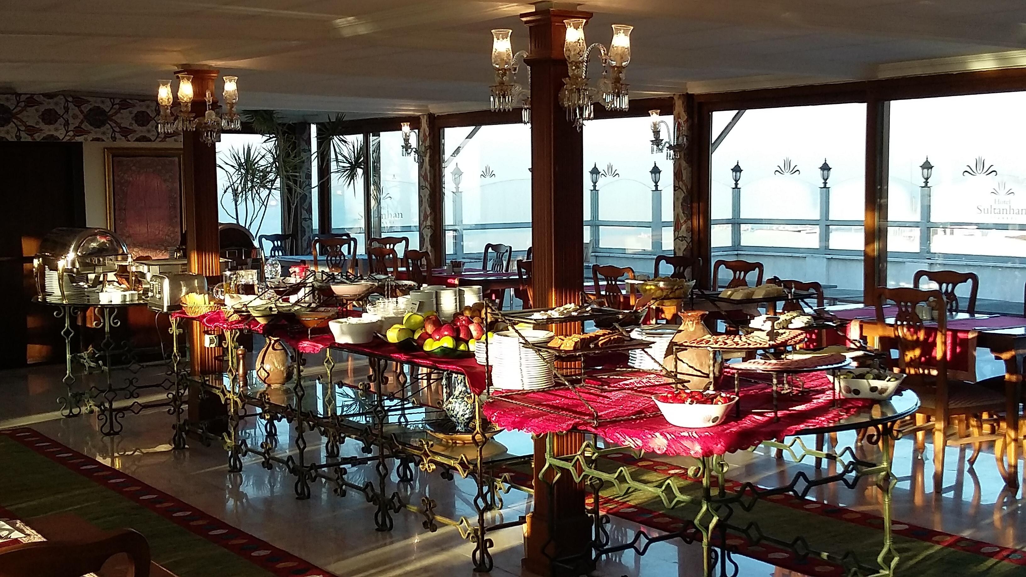 Breakfast buffett, on rooftop terrace