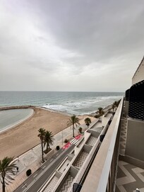The front of the hotel is steeped