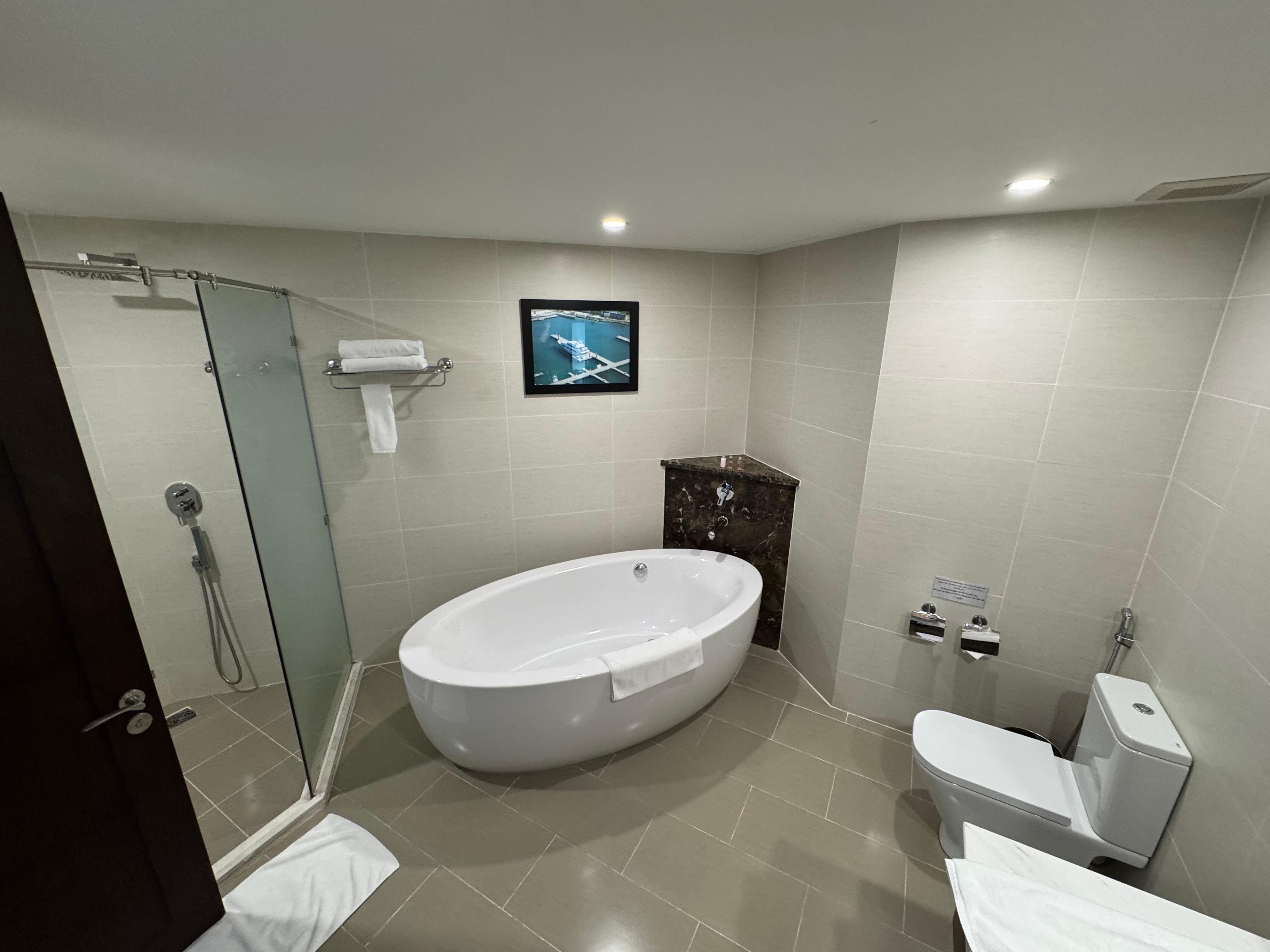 Bathroom large enough to get lost in