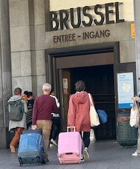 Going to the train station as we left