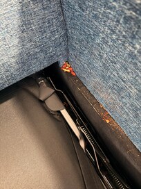 Cat food in the couch