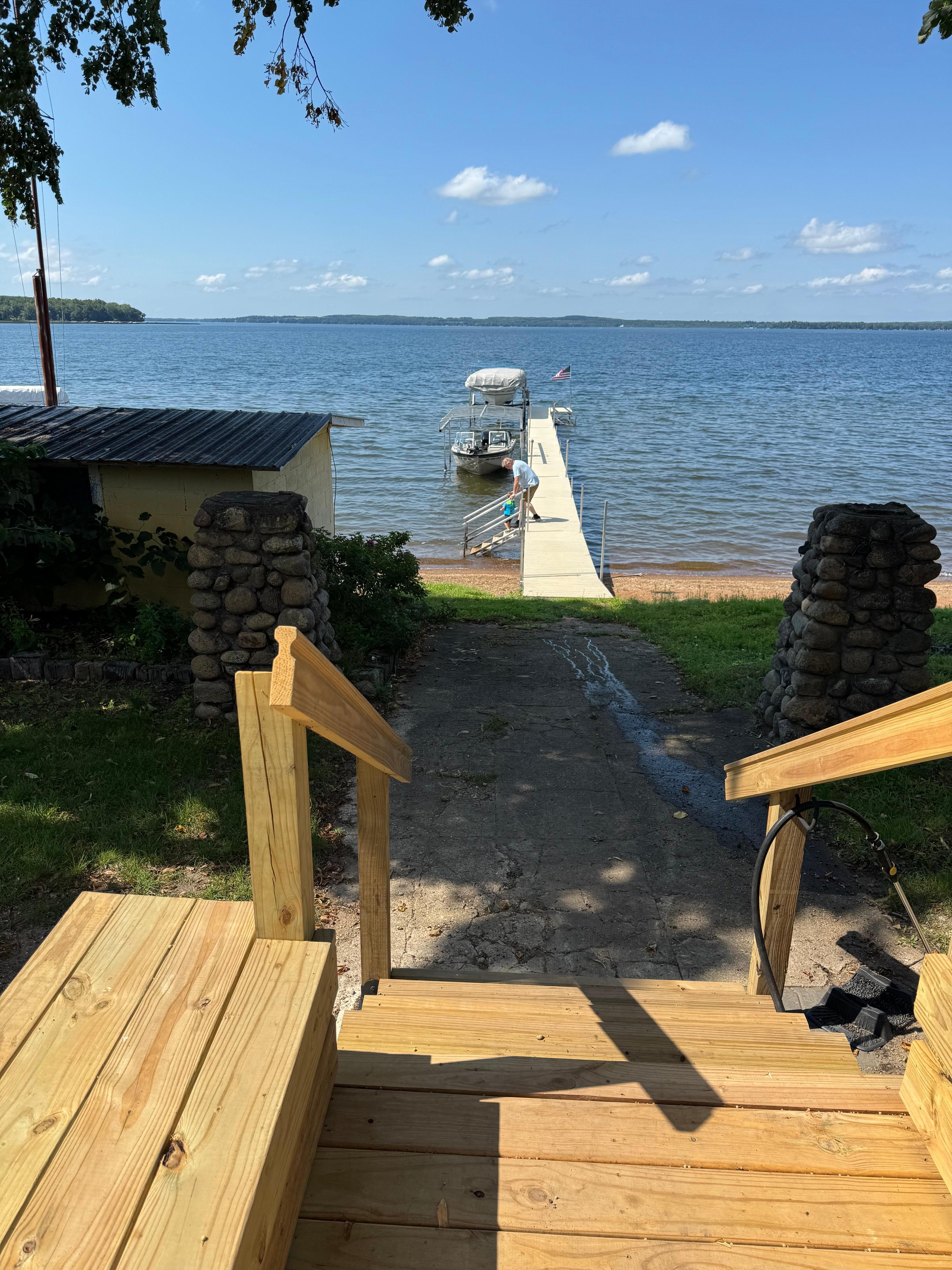 View of lake from deck