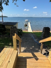 View of lake from deck